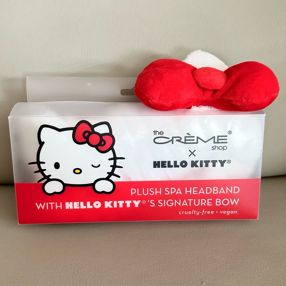 Hello Kitty Plush Spa Red Bow Headband